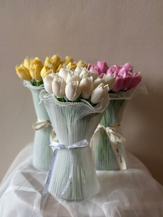 Букет Лалета от свещи