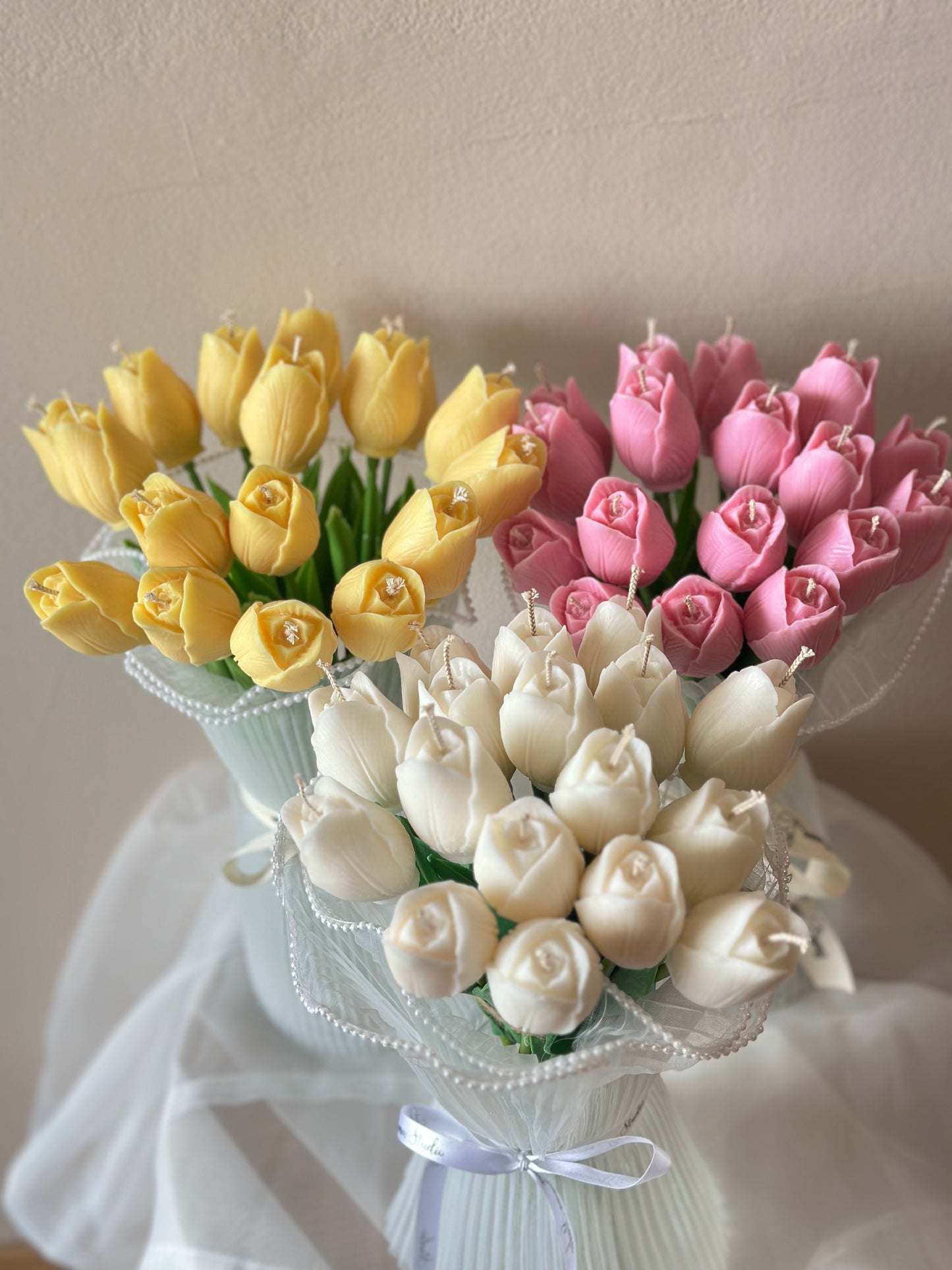 Букет Лалета от свещи